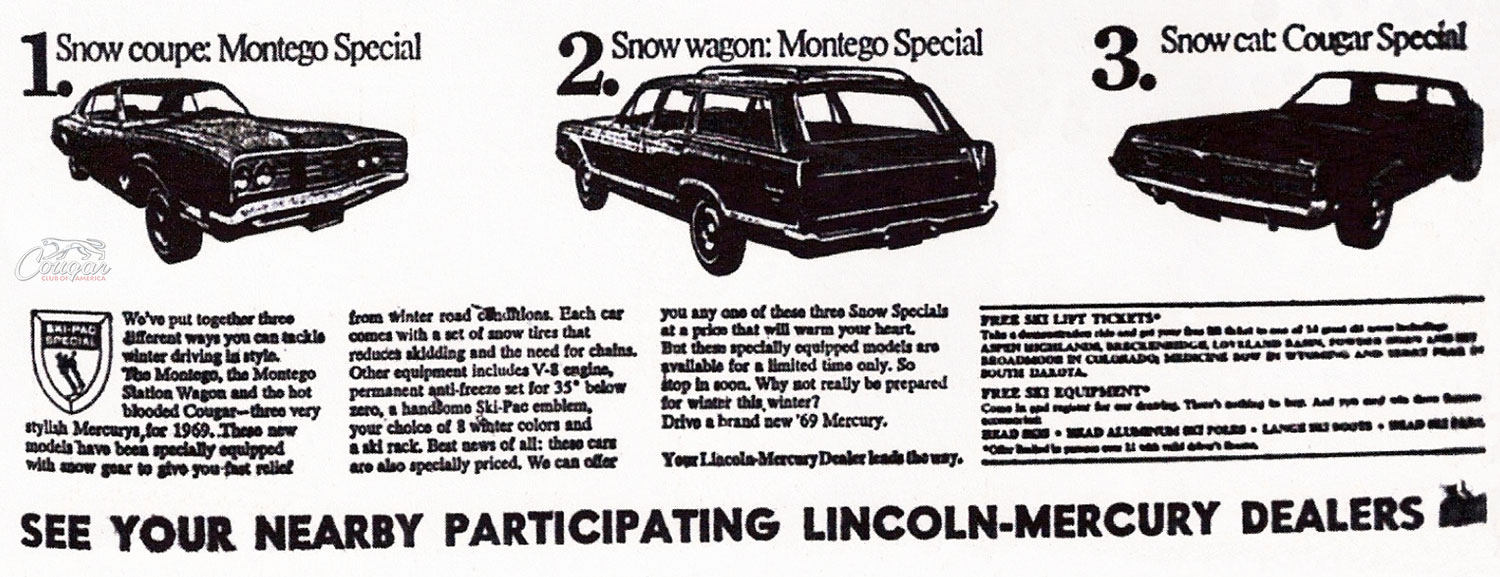 1969 Cougar Ski-Pac Special Ad