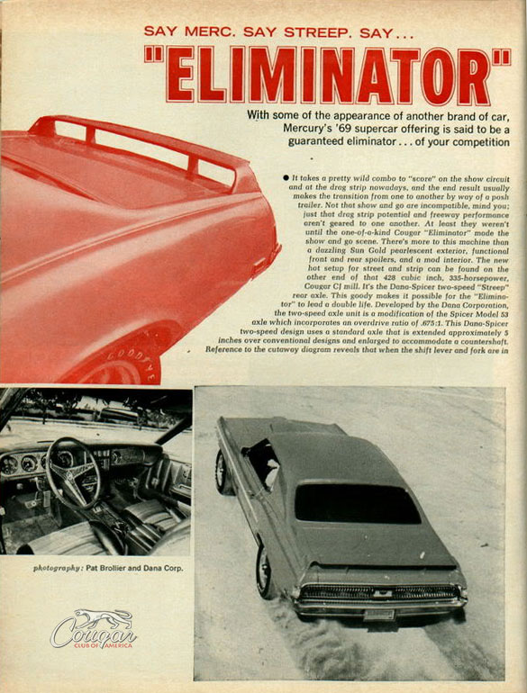 1969 Mercury Cougar Eliminator Prototype Hot Rod Article
