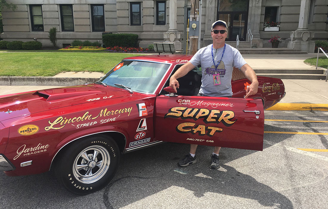 1969 Cougar, half restoration of an early 80s hacked up race car