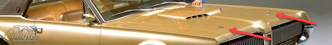 Mercury Cougar XR7-G Prototype Hood Pin Clips