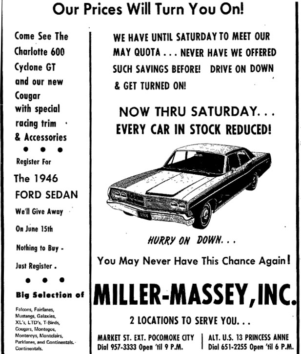 1968 Mercury Cougar 500 Ad