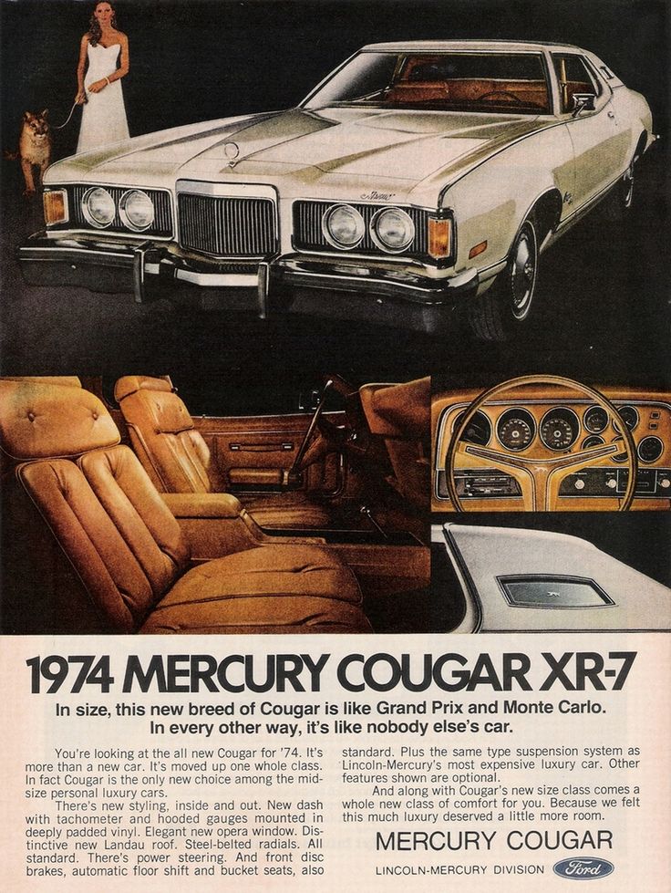 1974 Mercury Cougar XR-7 Ad