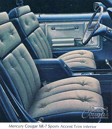 1975 Mercury Cougar XR-7 Sports Accent Trim Interior