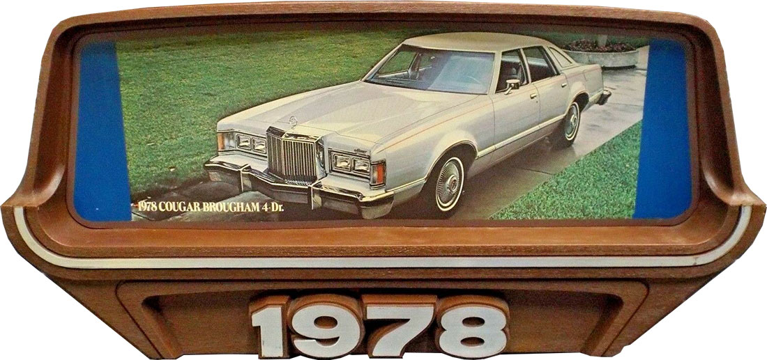 1978 Mercury Cougar Dealer Showroom Sign