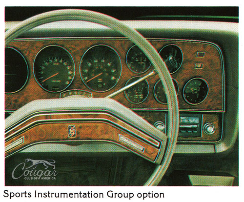 1979 Mercury Cougar XR-7 Sports Instrumentation Group