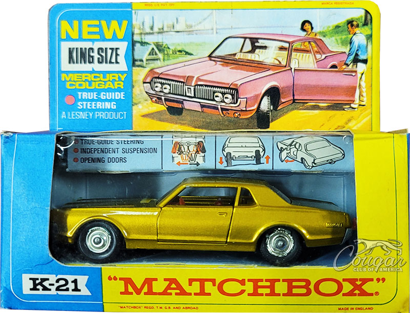 1968-K21-Matchbox-Mercury-Cougar-King-Size-Gold