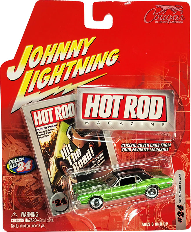 2003-Johnny-Lightning-1968-Mercury-Cougar-Hot-Rod-Magazine-Lime-Frost