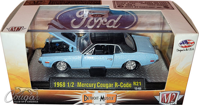 2013-M2-Machines-1968½-Mercury-Cougar-R-Code-Detroit-Muscle-Release-21-Light-Blue
