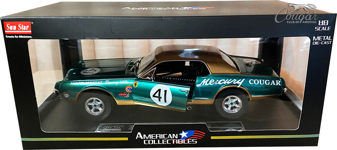 Sunstar-1967-Mercury-Cougar-Racing-41-Allan-Moffat-American-Collectibles