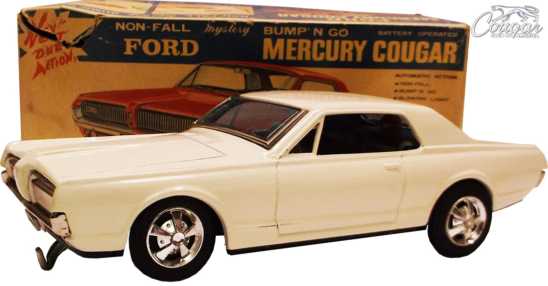 1960's-Taiyo-Mercury-Cougar-Mystery-Bump-N-Go-White