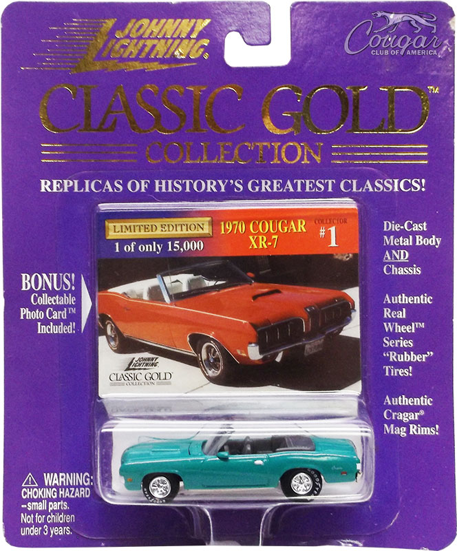 1999-Johnny-Lightning-1970-Cougar-XR-7-Classic-Gold-Collection-Competition-Green
