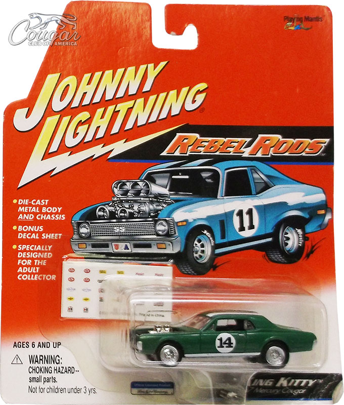 2001-Johnny-Lightning-King-Kitty-1967-Mercury-Cougar-Rebel-Rods-Inverness-Green-1