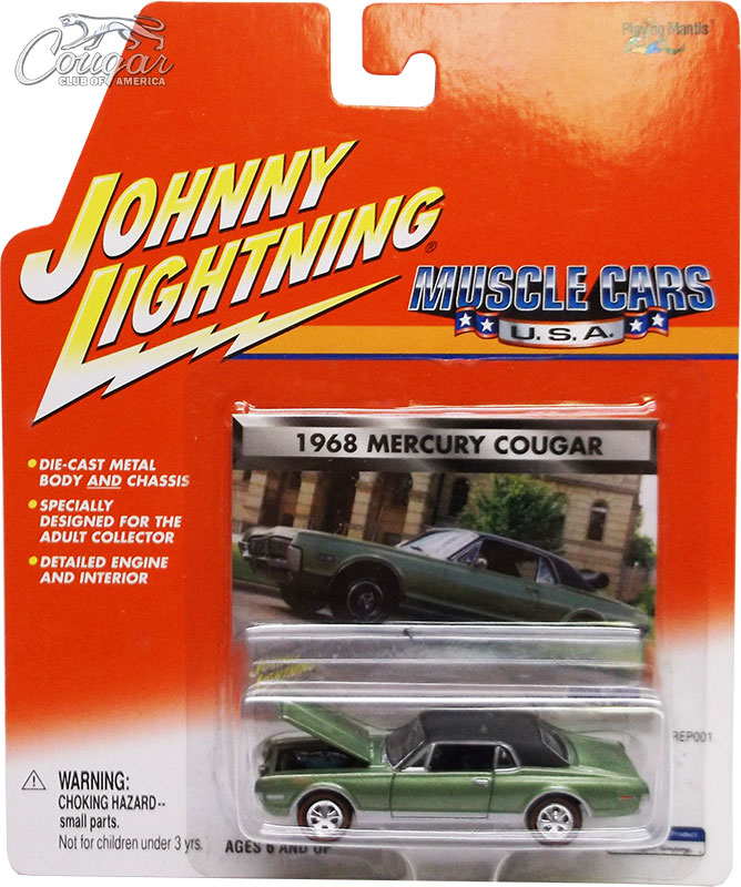 2002-Johnny-Lightning-1968-Mercury-Cougar-Muscle-Cars-USA-Lime-Frost