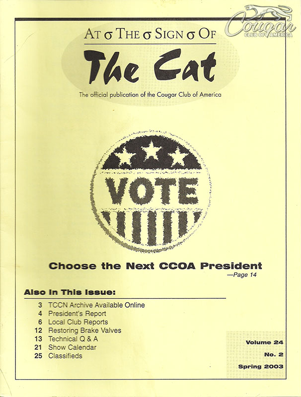 CCOA-At-the-Sign-of-the-Cat-Vol-24-Iss-2-Springr-2003