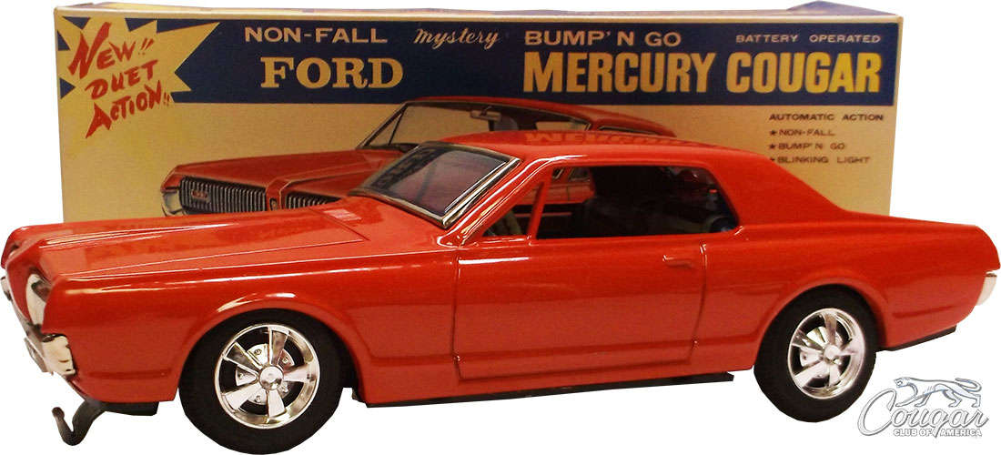 1960's-Taiyo-Mercury-Cougar-Mystery-Bump-N-Go-Red