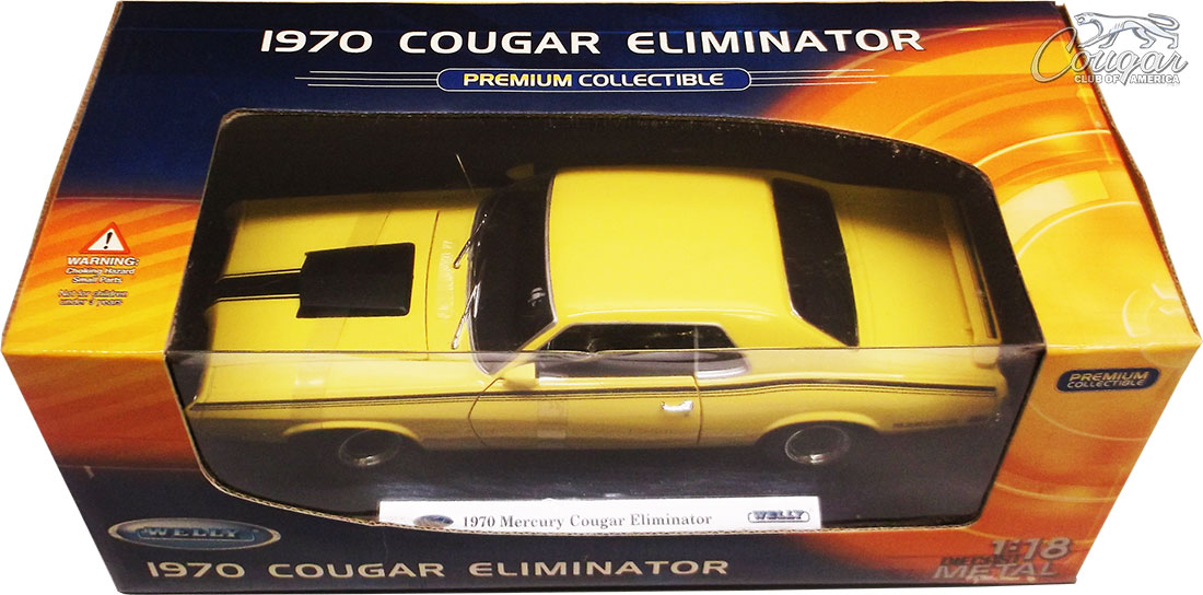 Welly-K-B-Toys-1970-Mercury-Cougar-Eliminator-Bright-Yellow