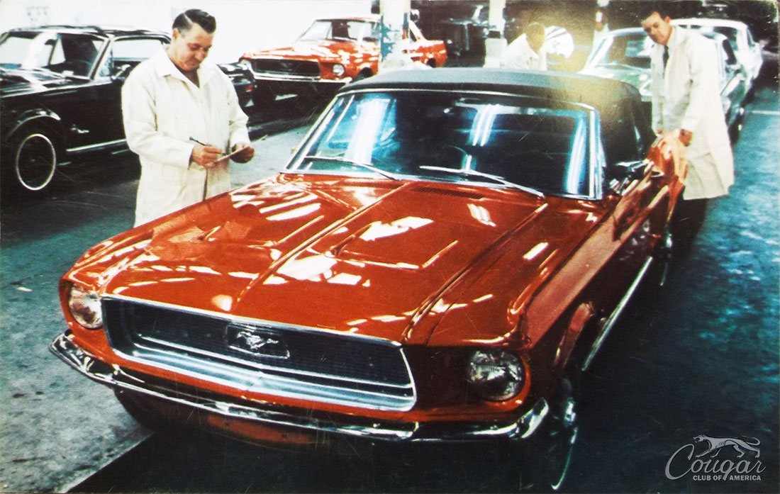 1967-Ford-Assembly-Line-Postcard-Red-Mustang